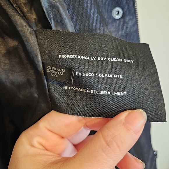 Guess Hooded Plaid Wool Blend Pea Coat Jacket Women's Large Winter Layer Casual - Picture 11 of 12